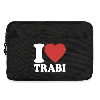 Ich liebe Trabi Herz Retro-Design - Laptoptasche 13" - Schwarz - Vorne