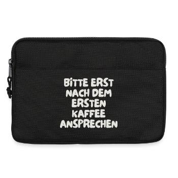 bitte erst nach dem ersten Kaffee ansprechen - Laptoptasche 13" - Schwarz - Vorne