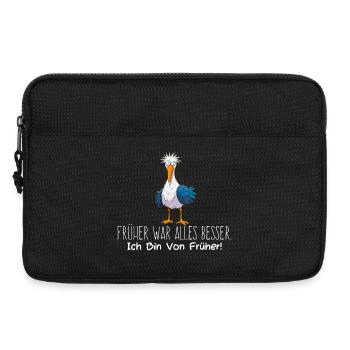 Früher war alles besser - Möwe Witziger Vogel - Laptoptasche 13" - Schwarz - Vorne