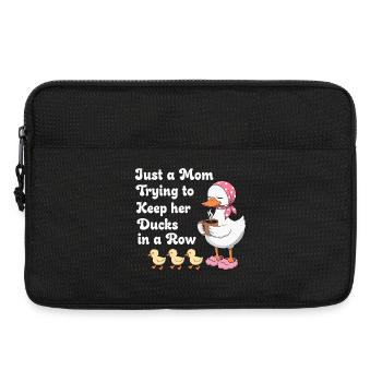 Mama versucht ihre Enten in Reihe zu halten - Laptoptasche 13" - Schwarz - Vorne