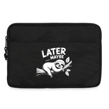 Faultier auf Ast – Later Maybe - Laptoptasche 13" - Schwarz - Vorne