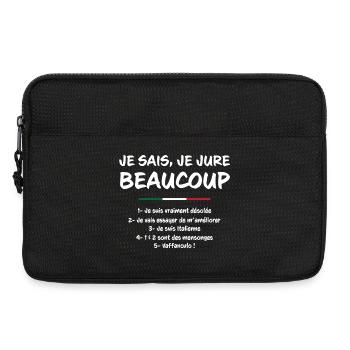 Je Sais Je Jure Beaucoup 1 Je Suis Vraiment Des... - Sacoche pour ordinateur portable 13 pouces - noir - Devant