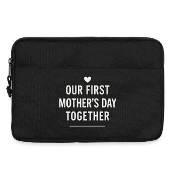 Première famille pour la fête des mères : Famille pour un cadeau de bébé maman - Sacoche pour ordinateur portable 13 pouces - noir - Devant