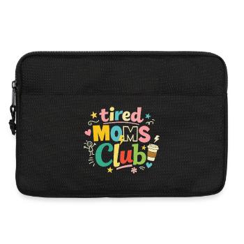 Club des mamans fatiguées - Humour des mamans cafétériques - Sacoche pour ordinateur portable 13 pouces - noir - Devant