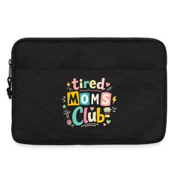 Club des mamans fatiguées - Humour des mamans cafétériques - Sacoche pour ordinateur portable 13 pouces - noir - Devant