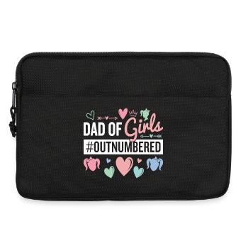 Papa des filles Papa fille qui dit cadeau - Sacoche pour ordinateur portable 13 pouces - noir - Devant