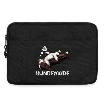 Hundemüde Münsterländer Münsterländerbesitzer  - Laptoptasche 13" - Schwarz - Vorne