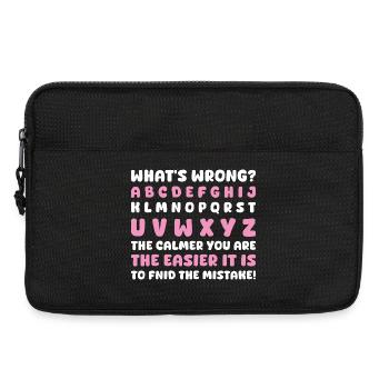 What's Wrong Funny teacher classroom - Laptop bag 13" - black - Front