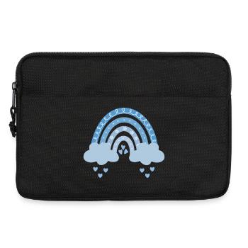Regenbogen blau - Laptoptasche 13" - Schwarz - Vorne