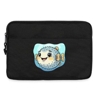 Kugelfisch Kawaii Unterwasserfreude - Laptoptasche 13" - Schwarz - Vorne