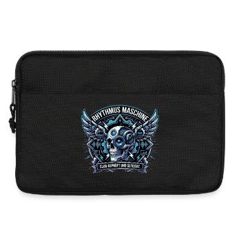 Rhythmus Maschine Schädel - Laptoptasche 13" - Schwarz - Vorne