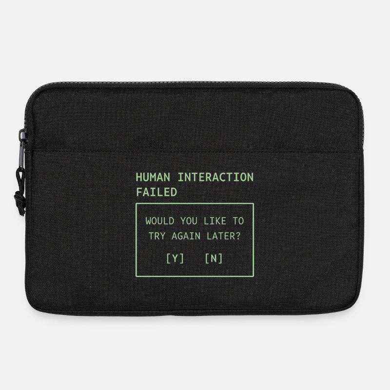 Menschliche Interaktion gescheitert - Laptoptasche 13" - Schwarz