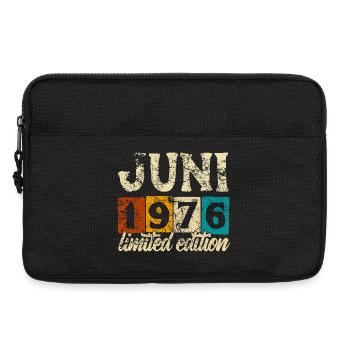 Vintage Limited Edition June 1976 Geburtstag - Laptoptasche 13" - Schwarz - Vorne