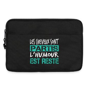 Chauve Cadeau humour personnalisé - Sacoche pour ordinateur portable 13 pouces - noir - Devant