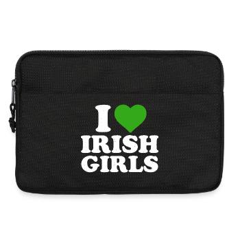J’adore les filles irlandaises - Sacoche pour ordinateur portable 13 pouces - noir - Devant