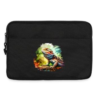 Bartagame Geschenk - Laptoptasche 13" - Schwarz - Vorne