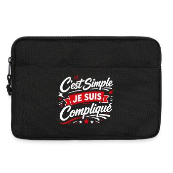 C’est Simple Je Suis Compliqué - Sacoche pour ordinateur portable 13 pouces - noir - Devant