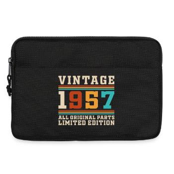 70 Ans 1957 Vintage Rétro Cadeau D'anniversaire - Sacoche pour ordinateur portable 13 pouces - noir - Devant