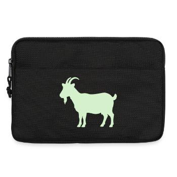 Mintgrüne Ziegen-Silhouette - Laptoptasche 13" - Schwarz - Vorne