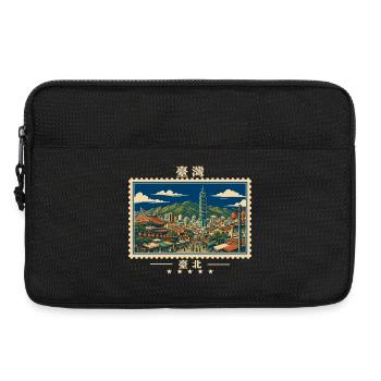 Taiwan Taipei Vintage Reisemarke - Laptoptasche 13" - Schwarz - Vorne