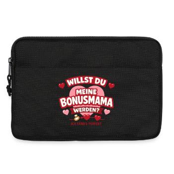 Willst du meine Bonusmama werden? Herzensfrage - Laptoptasche 13" - Schwarz - Vorne