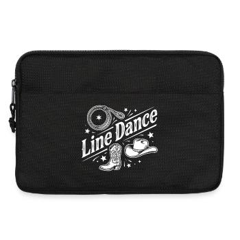 Line Dance Western Motiv - Laptoptasche 13" - Schwarz - Vorne