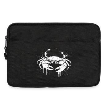 Crab Splash Grunge White - Laptoptasche 13" - Schwarz - Vorne