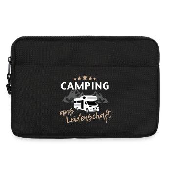 Camping aus Leidenschaft mit Wohnwagen in Berge - Laptoptasche 13" - Schwarz - Vorne