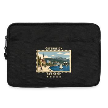 Österreich Bregenz Vintage Reisemarke - Laptoptasche 13" - Schwarz - Vorne
