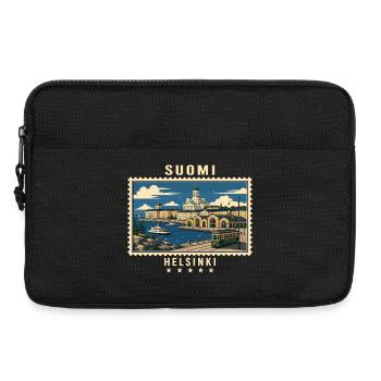 Finnland Helsinki Vintage Reisemarke - Laptoptasche 13" - Schwarz - Vorne