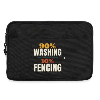 Escrime 90 % Lavage 10 % Escrime Épée drôle Escrimeur - Sacoche pour ordinateur portable 13 pouces - noir - Devant