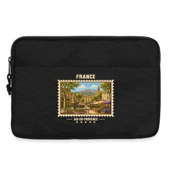 Frankreich Aix-en-Provence Vintage Reisemarke - Laptoptasche 13" - Schwarz - Vorne