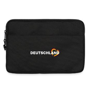 Deutschland – Herz in Schwarz Rot Gold - Laptoptasche 13" - Schwarz - Vorne