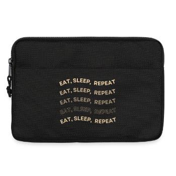 Eat Sleep Repeat Pattern - Laptop bag 13" - black - Front