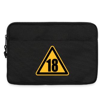 Warning 18 | Achtung 18 - Laptop bag 13" - black - Front