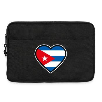 kuba flagge herz - Laptoptasche 13" - Schwarz - Vorne