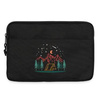 Camping Montagnes Nuit Tente Nature Aventure en plein air - Sacoche pour ordinateur portable 13 pouces - noir - Devant