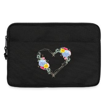 A heart to spring made of geometric shapes - Laptop bag 13" - black - Front