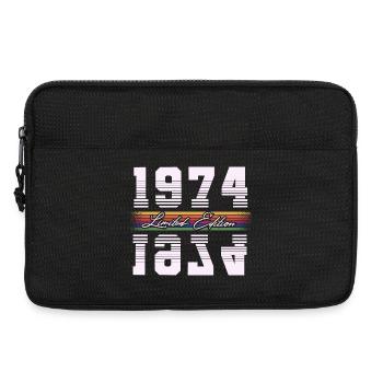 1974 Année de naissance Millésime Année de construction Anniversaire - Sacoche pour ordinateur portable 13 pouces - noir - Devant