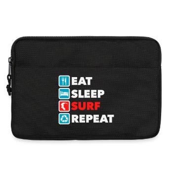 Eat Sleep Surf Repeat - Laptop bag 13" - black - Front