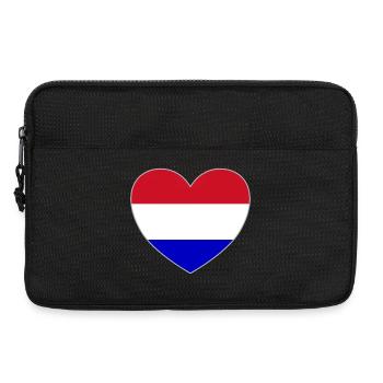 Holland Flagge Herz - Laptoptasche 13" - Schwarz - Vorne