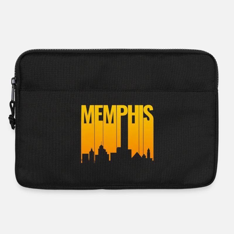 Memphis Skyline Gold Gradient - Laptoptasche 13" - Schwarz