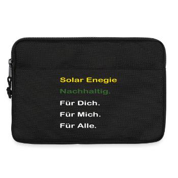 Solar Enegie für alle. Autarker Solarstrom Speiche - Laptoptasche 13" - Schwarz - Vorne