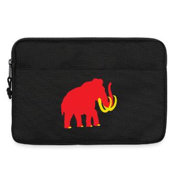 Mammouth laineux jaune rouge - Sacoche pour ordinateur portable 13 pouces - noir - Devant