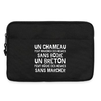 Bretagne, Breton, fierté Bretonne - Sacoche pour ordinateur portable 13 pouces - noir - Devant