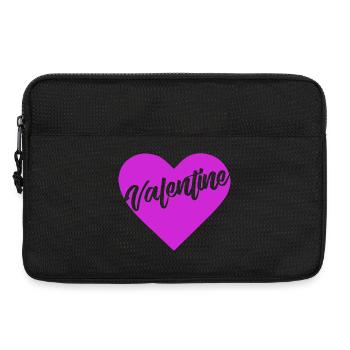t-shirt Valentine heart heart Valentine's Day love - Laptop bag 13" - black - Front