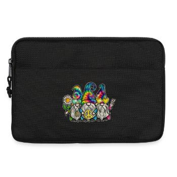Hippie Gnomes Peace Tie Dye - Laptop bag 13" - black - Front