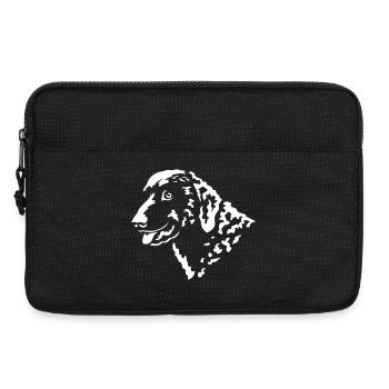 Curly-Coated Retriever Kopf "Black Edition" - Laptoptasche 13" - Schwarz - Vorne