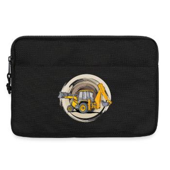 Tracteur avec godet de chargement et accessoire d’excavatrice - Sacoche pour ordinateur portable 13 pouces - noir - Devant