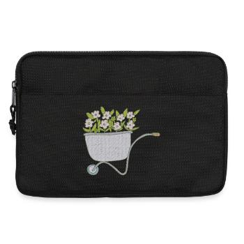 schubkarren blumen - Laptoptasche 13" - Schwarz - Vorne